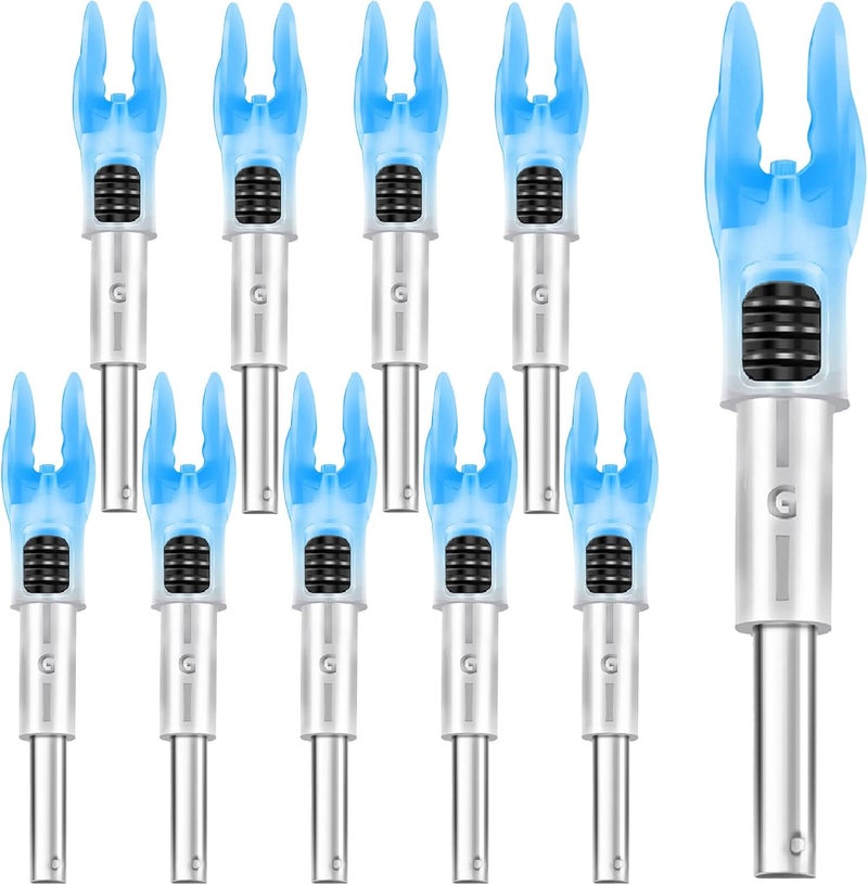 DEEPOWER Store 4/9 PCS G Lighted Nocks for Arrows .165 .204 .233 .244 .246 inch Inside Diameter with X,H,S,GT Bushings LED Lighted Nock and ON/Off Switch for Archrey Hunting and - Image 1